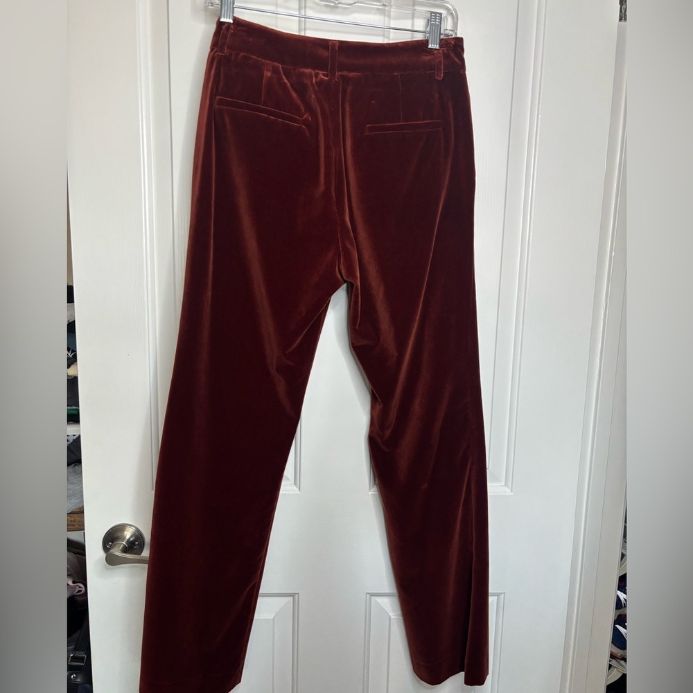 NWT LA DoubleJ Rich Coat 24-7 Velvet Solid Pants in Terracotta size S - Picture 10 of 14